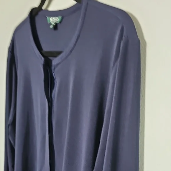 Lauren Ralph Lauren Classy Casual Navy Blue Buttoned Tunic XXL - Picture 5 of 10